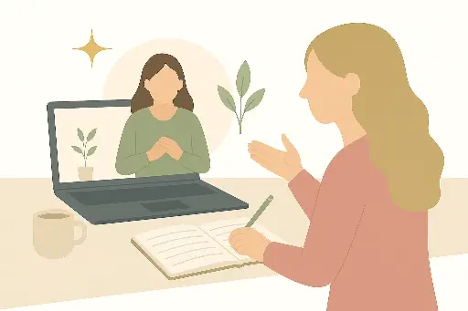 Séance de coaching en ligne via Google Meet